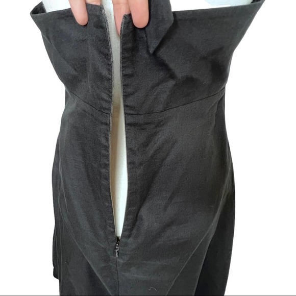 Trina Turk Black Halter Cotton Dress Appliqué Size Medium - Picture 7 of 12